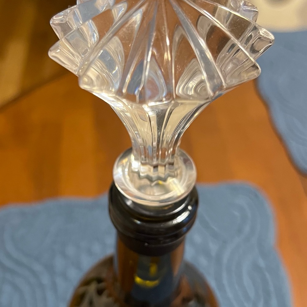 Waterford Marquis crystal Brookside pattern crystal wine bottle stoppers - Picture 3 of 3